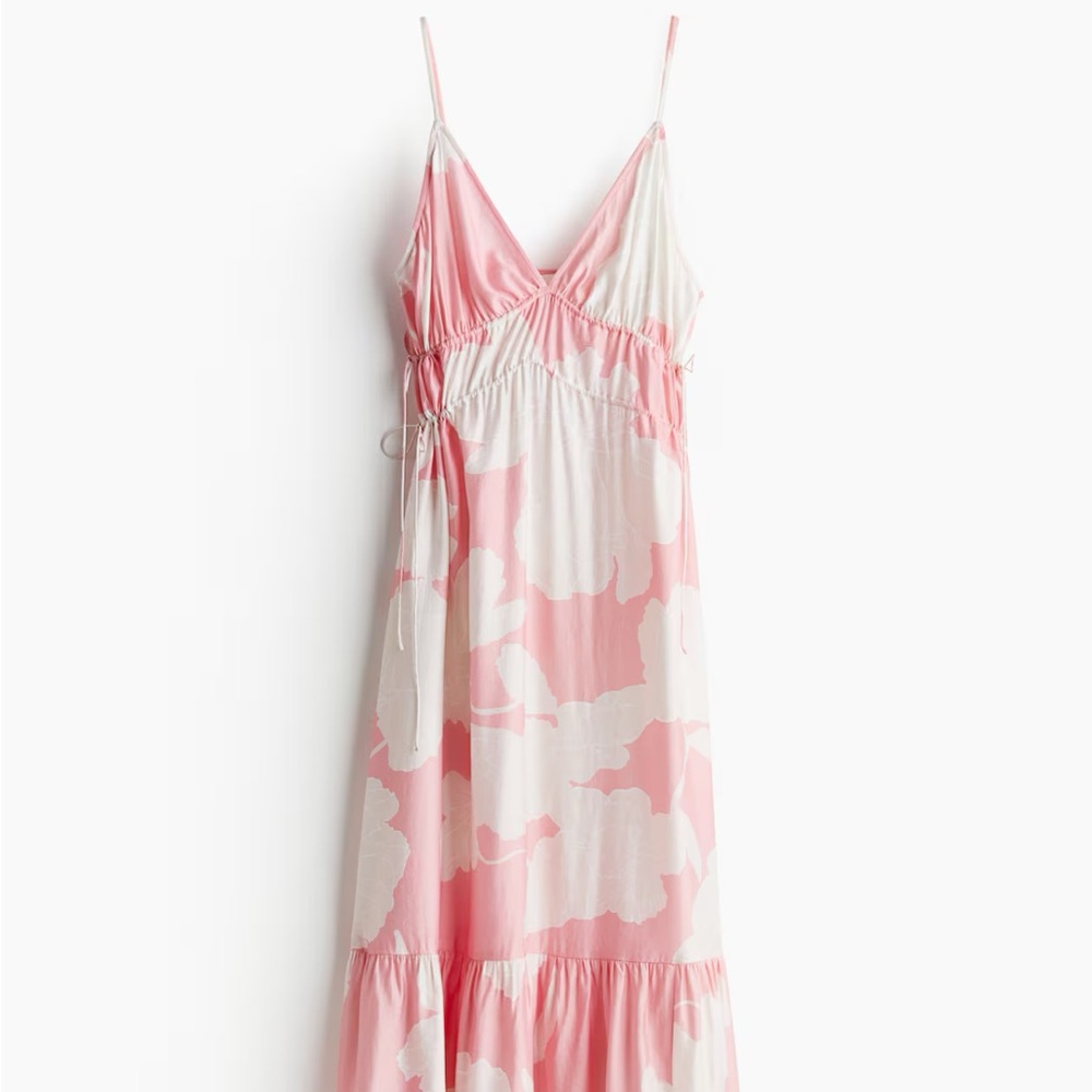 H&M Pink and White Floral Maxi Dress